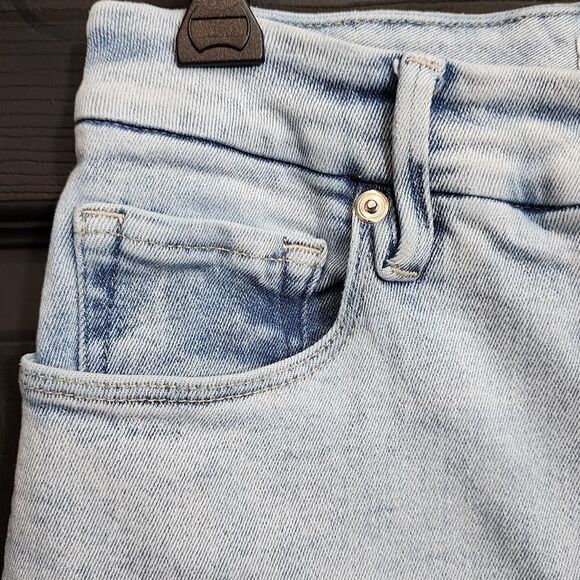 GOOD AMERICAN Good Legs Raw Edge Crop Skinny Jeans In Blue                   418 - Picture 9 of 16